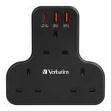 Verbatim 66848 T 型三位擴展插座 - 黑色 — 產品外觀及細節 1