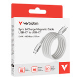 Verbatim 31854 100W USB-C 磁吸充電線 1.2m - 灰色 — 產品外觀及細節 1