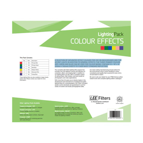 LEE Colour Effect Lighting Gel Studio Pack 燈光色彩調色濾片套裝