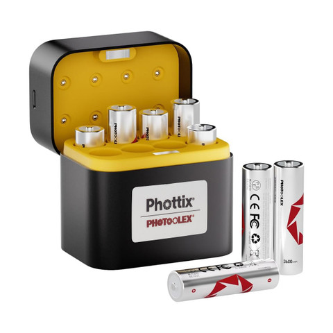 Phottix x Photoolex AA size Rechargeable Battery Charger Set AA 型充電電池充電套裝