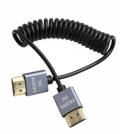 8K 60Hz 2.1 Full HDMI to Full HDMI Coiled Cable (A to A) 傳輸線