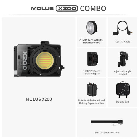 Zhiyun 智雲 Molus X200 LED Combo Kit 迷你雙色補光燈 (套裝)