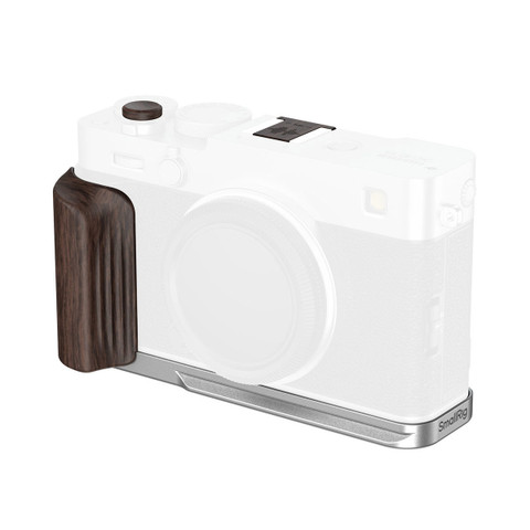 SmallRig 6236 L-Shaped Mount Plate with Ebony Wooden Handle for FUJIFILM X-E5 Silver L‑型快拆底板 image 1