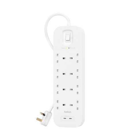Belkin Connect 8位防雷保護拖板（2個 USB-C｜30W｜2米） 圖 1