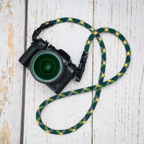 A-MoDe FCSC-GC 10mm Quick Release Buckle Rope Camera Strap 120cm 快拆扣登山繩相機帶 (綠色迷彩) 圖片 1