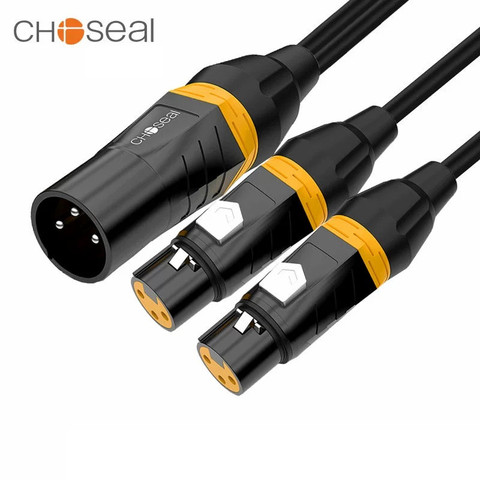 Choseal 秋葉原 XLR Male to Dual XLR Female Cable 50m