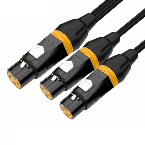 Choseal 秋葉原 XLR Female to Dual XLR Female Cable 10m