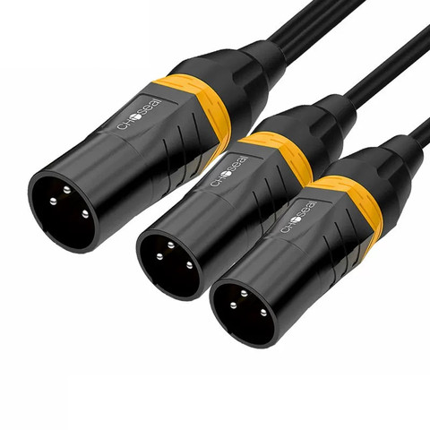 Choseal 秋葉原 XLR Male to Dual XLR Male Cable 2m
