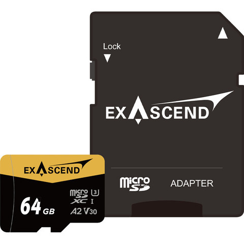 Exascend Catalyst UHS-I V30 Micro SD Card With SD Adapter 記憶卡連轉接器 (64GB)