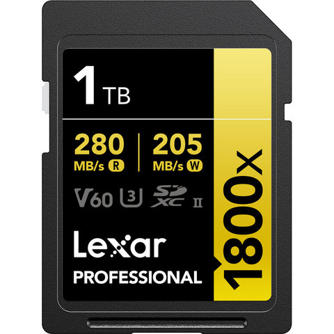 Lexar Professional 1800x SDXC UHS-II Card GOLD Series 記憶卡 (1TB)