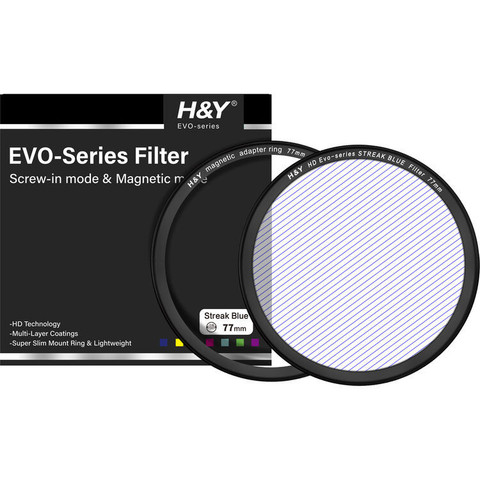 H&Y Evo-Series Magnetic Streak-Blue Filter 藍拉絲濾鏡 (77mm)
