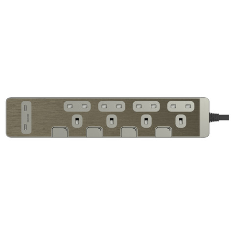 Schneider AvatarOn 4位獨立開關拖板 PD30W 雙USB-C (古銅金)