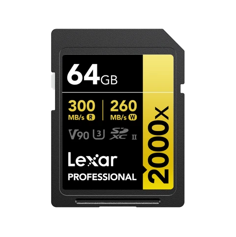 Lexar Professional 2000x SDXC UHS-II Card GOLD Series (64GB)