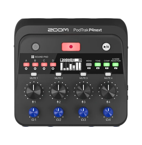Zoom PodTrak P4next Podcast Recorder 錄音機