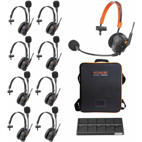 Saramonic WiTalk9 X-9S 9人單耳無線全雙工對講系統｜完整套裝圖