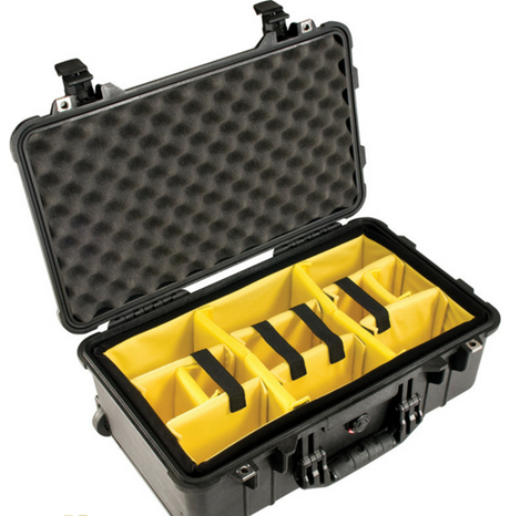 Pelican 1510 WD Carry-On Case with Padded Divider Set Black 主圖