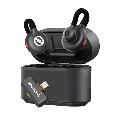 Hollyland LARK M2S USB-C Duo 無線領夾式收音咪套裝（太空灰） — 產品主圖