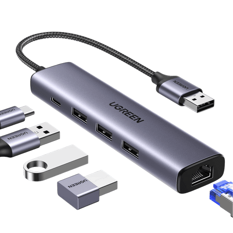 Ugreen 綠聯 CM475 USB-A 3.0 to Gigabit Ethernet Adapter 5合1多功能轉接器