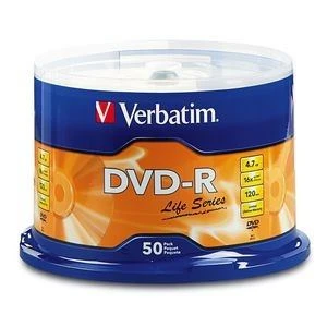 Verbatim 97176 Life Series DVD-R 4.7GB 16X 光碟 50片裝