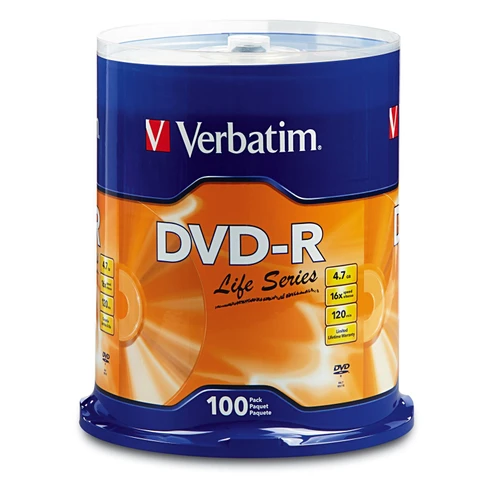 Verbatim 97177 Life Series DVD-R 4.7GB 16X 光碟 100片裝