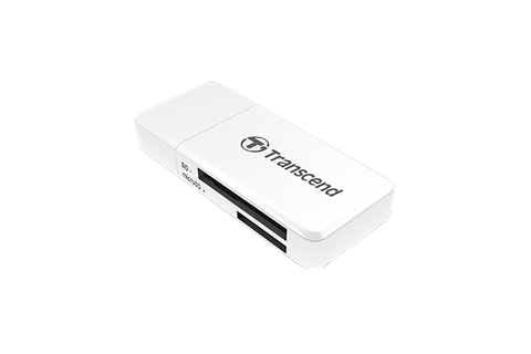 Transcend 創見 RDF5 USB-A SD／microSD 讀卡器 - 白色