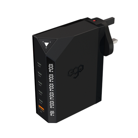 EGO Exinno+ 180W 6口 USB 充電器 - 黑色