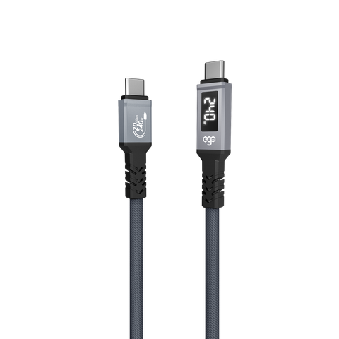 EGO Wiry Mag 240W USB3.2 磁吸 USB-C 數據線 120cm - 灰色