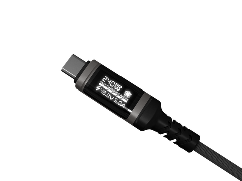 EGO Wiry Max 3 240W TFT顯示 USB-C 充電線 200cm - 灰色