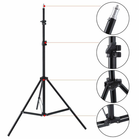 Qihe QH-J190 190cm 3 Sections Light Stand 三節可伸縮燈架