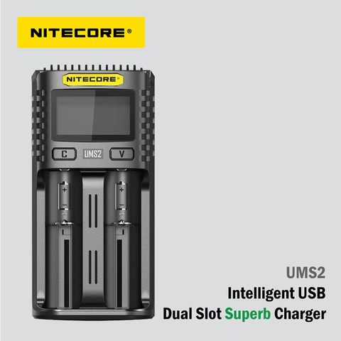 Nitecore UMS2 智能USB 雙槽電池快速充電器