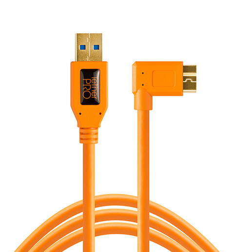 Tether Tools TetherPro CU61RT15-ORG USB 3.0 to Micro-B  Right Angle 數據線 4.6m