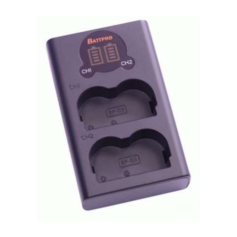 BattPro Canon BP-511 雙位電池 USB 充電器