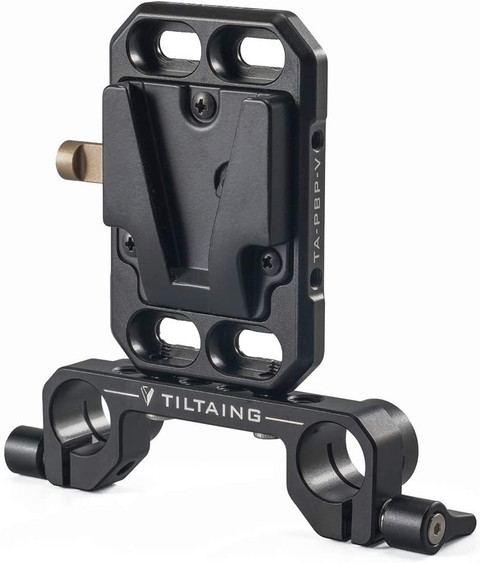 Tilta TA-PBP-K1-V Pocket V-Mount Battery Plate + 15mm Rod Adapter Black