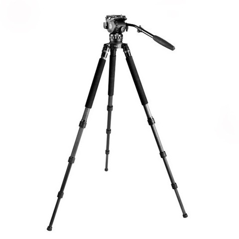 E-Image GH06+761CT Carbon Fiber Solo Tripod with 75mm Fluid Head