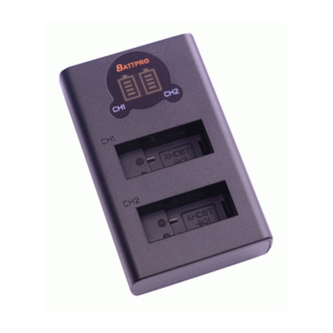 BattPro GoPro Hero 9 / 10 / 11 / 12 雙位電池 USB-C + Micro USB 充電器