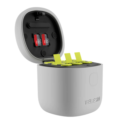 Telesin GP-BTR-904-GY Allin Box Portable Storage Charger for GoPro Hero 11 10 9 防水三充