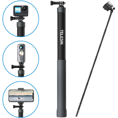 Telesin GP-MNP-300-3 3m Carbon Fiber Selfie Stick for Gopro Insta360 碳纖維自拍桿