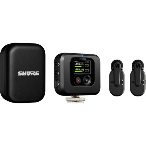 Shure MV-TWO-KIT-Z6 MoveMic Two Receiver Kit Two-Channel Wireless Lavalier Microphone System With Receiver