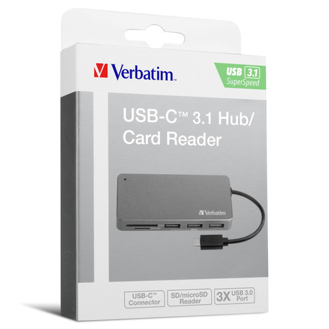 Verbatim USB-C 3.1 Hub & Card Reader 讀卡器