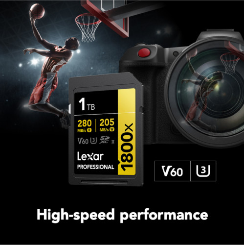 Lexar Professional 1800x SDXC UHS-II Card GOLD Series 記憶卡