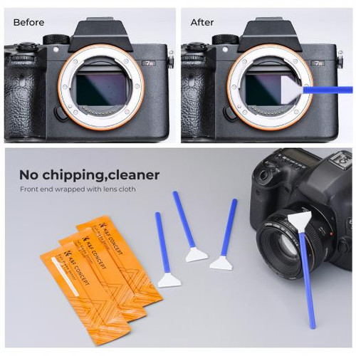 K&F Concept 1698 24mm Full Frame Cleaning Stick Set (10PCS) 相機鏡頭清潔棒套裝 (10支）