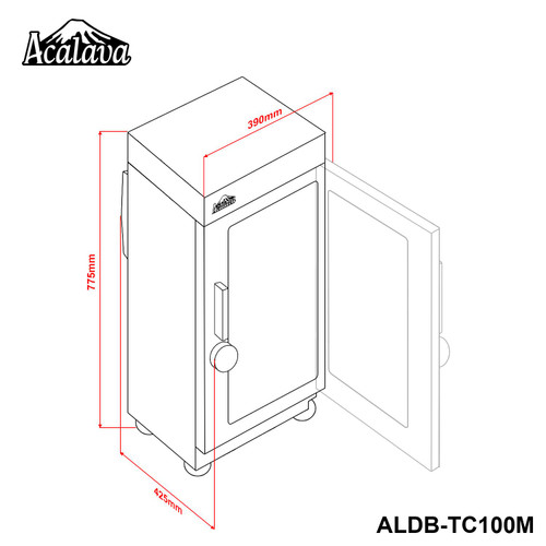 Acalava ALDB-TC100M 100L 電子防潮樂器箱 產品圖 4