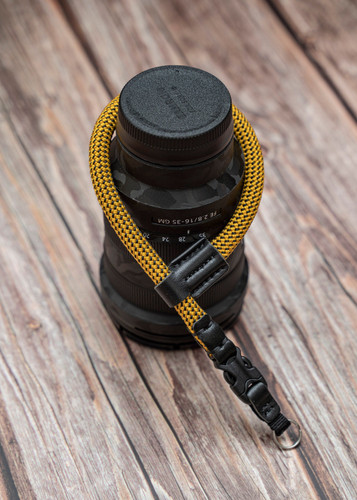 A-MoDe FCWS-Y/B 10mm 快拆皮革登山繩相機腕帶 (黃黑色) 圖片 7