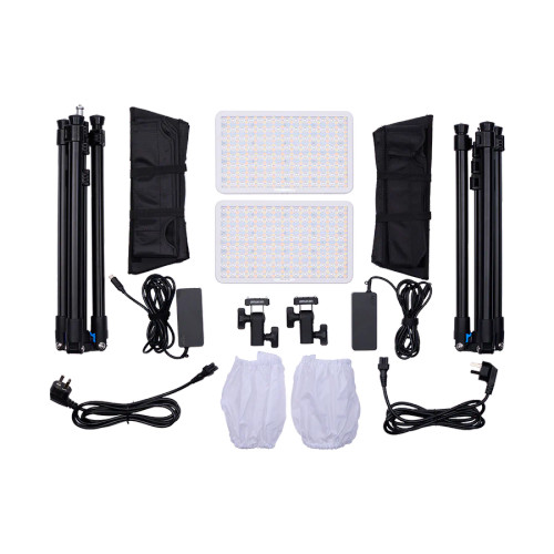 Aputure Amaran Pano 60c Full-Color Panel Light 2-Light Kit (White) 彩色平板燈雙燈套裝 (白色)