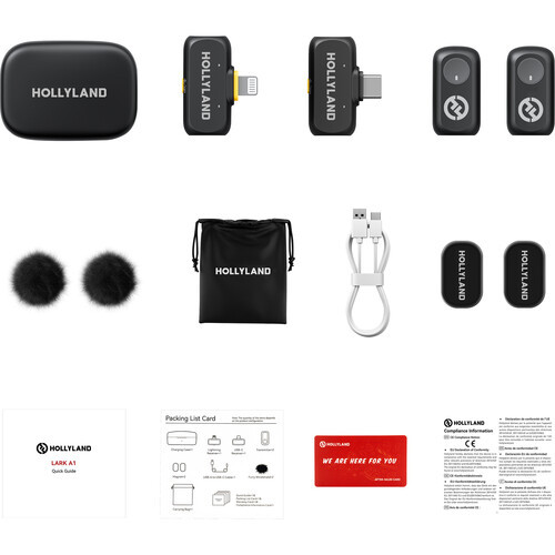 Hollyland LARK A1 Combo 2-Person Wireless Microphone System (Space Grey) 雙人無線麥克風套裝 (太空灰)