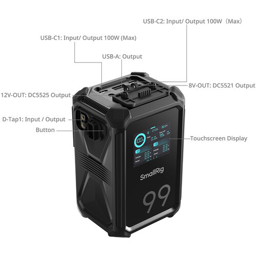 SmallRig X99 4984 X-Touch Smart Triple-Proof V-Mount Battery 智能三防電池