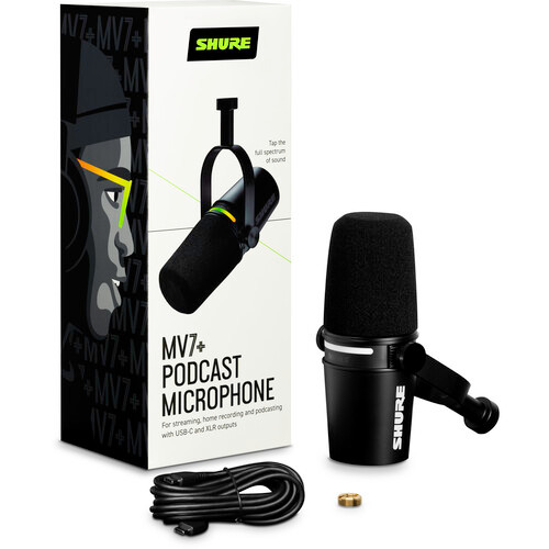Shure MV7+ Podcast XLR/USB Microphone Black 麥克風 (黑色)