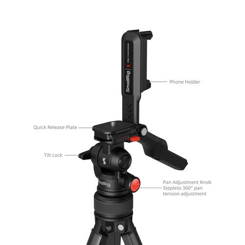 SmallRig 5473 Compact Aluminum Tripod with Phone Clamp 輕巧鋁合金三腳架 (附手機夾)