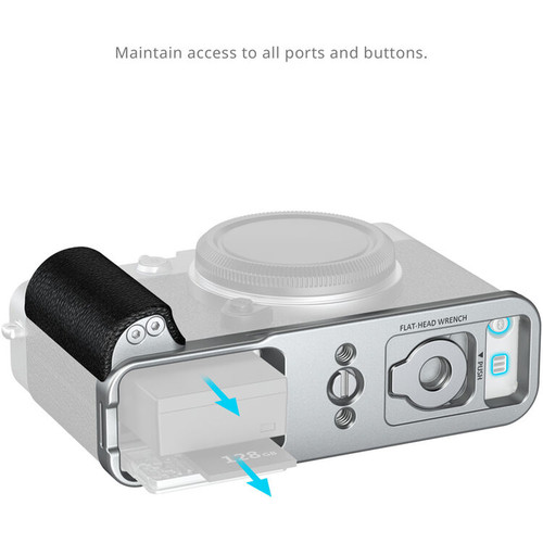 SmallRig 5447 L-Shaped Mount Plate with Silicone Handle for FUJIFILM X-E5 Silver L型快拆底板 (銀色) SmallRig 5447 L-Shaped Mount Plate with Silicone Handle for FUJIFILM X-E5 Silver L型快拆底板 (銀色)