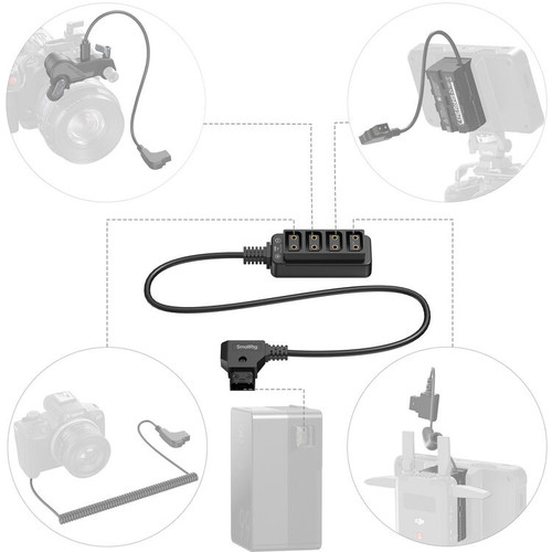 SmallRig 4831 Male D-Tap to 4-Port Female D-Tap Splitter Hub 25" 電源線